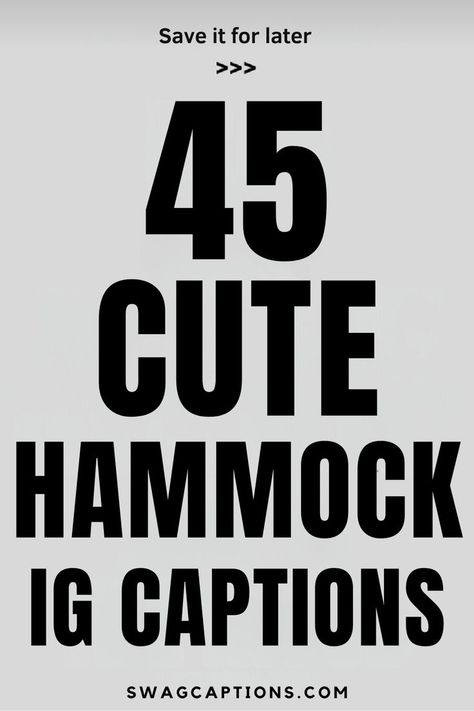 Looking for the perfect captions to pair with your cozy hammock photos? We've got you covered with these "Cute Hammock IG Captions"! Whether you're relaxing in the sun or chilling under the stars, these captions will perfectly capture those carefree vibes. Get ready to share your hammock snaps with a caption that will make your followers swoon! Hammock Photos, Ig Caption, Cozy Hammock, Perfect Captions, Ig Captions, Quotes For Instagram, Perfect Word, Under The Stars, Hammock