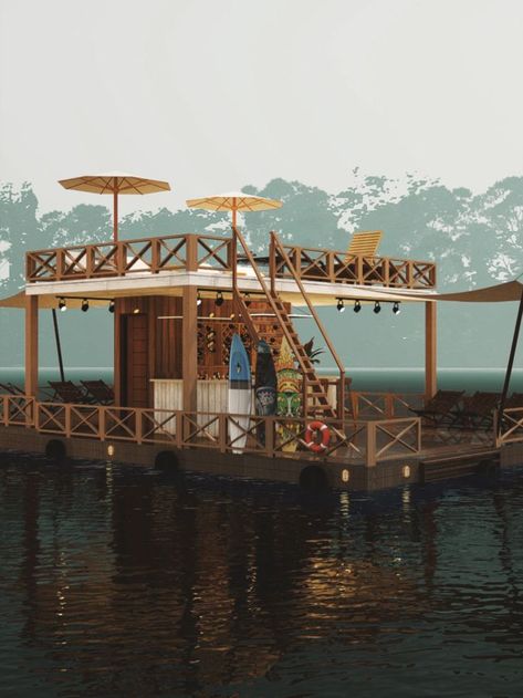 floating restaurant architectural design Lakeside Restaurant, Floating Restaurant, Learn Crafts, Beautiful Hotels, Graphic Design Services, Architectural Design, Restaurant Design, Golden Gate Bridge, Design Services