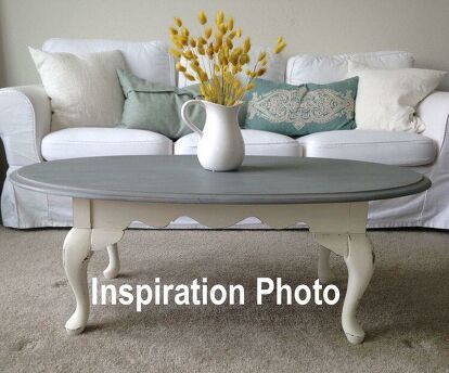 Don't turn down an old thrift store coffee table, check out the before and after photos to see this farmhouse oval coffee table makeover idea. Upcycling furniture is a great way to decorate on a budget. #diy #coffeetable #makeover Oval Coffee Table Makeover, Folkart Chalk Paint, Shabby Chic Couch, Coffee Table Makeover, Painted Coffee Tables, Oval Coffee Table, Shabby Chic Room, Coffee Table Farmhouse, Oval Coffee Tables