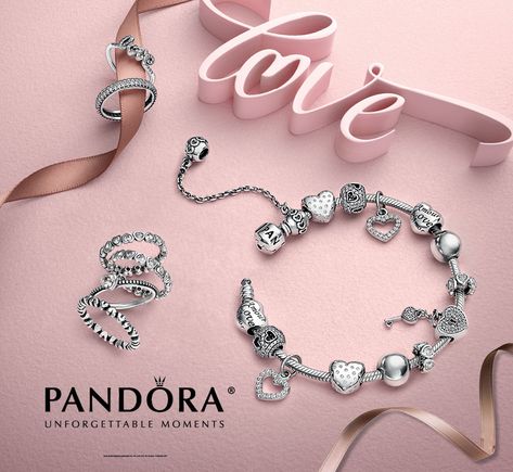 Pandora Valentine, Jewelry Photoshoot Ideas, Jewelry Banner, Concept Jewelry, Stratford Ontario, Gold Bracelets Stacked, Pandora Inspiration, Surrey Bc, Christmas Banner