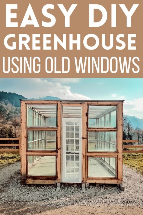 Do you want to extend your gardening season, but thought constructing a greenhouse was too challenging or costly? Building a greenhouse from old windows not only recycles materials that might otherwise be discarded, it adds a charming and functional structure to your garden. Whether you are an experienced DIYer or just beginning, DIY Greenhouse Using Old Windows Project can bring your green dreams to life while adding a unique aesthetic to your outdoor space. So, follow the simple guide given below and start turning old windows into a new haven for plants. Greenhouses Made Out Of Old Windows, Diy Greenhouse Plans With Old Windows, Old Window Greenhouse Diy How To Build, Greenhouse Using Old Windows, Old Window Greenhouse Diy, Diy Greenhouse With Old Windows, Upcycle Windows, Diy Old Window Projects, Diy Window Greenhouse