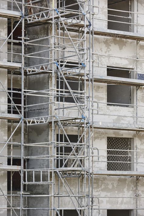 Scaffolding structure on a building. Construction architecture industry. Workplace by ABBPhoto. Scaffolding structure on a building. Construction architecture industry. Workplace#building, #Construction, #Scaffolding, #structure Building Scaffolding, Scaffolding Architecture, Construction Scaffolding, Industrial Building Design, Scaffolding Design, Architecture Exam, Construction Architecture, Industrial Design Sketch, Geometric Textures