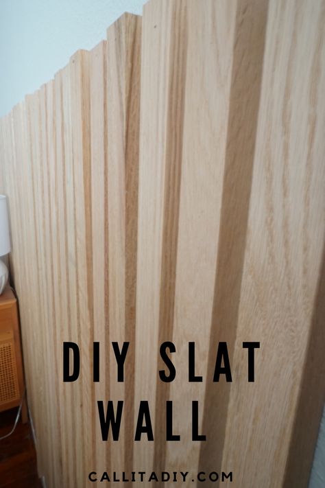 Upgrade your space in just an afternoon with a stunning Wood Slat Wall! Our step-by-step guide makes it easy to create a modern and stylish feature that adds texture and warmth to any room. Transform your home with this simple yet impactful DIY project. Perfect for accent walls, headboards, or dividers. Get started now and elevate your space effortlessly! #DIY #WoodSlatWall #HomeDecor #InteriorDesign Diy Wooden Panel Wall, Modern Wood Headboard, Diy Slat Wall, Vertical Slats Wall, Wood Slat Wall, Accent Wall Paint, Wallpaper Accent Wall, Divider Wall, Wood Headboard