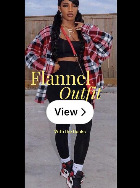 Lemon8 · Flannel & Dunks · @C Y C Y 💖 Dunks Outfit, Flannel Outfits, Jordan 1s, Curvy Fashion