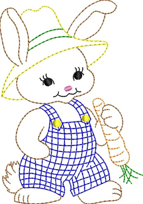 Pola Jaring, Bunny Outline, Bunny Applique, Halloween Cross Stitch, Embroidery Designs Baby, Halloween Cross Stitch Patterns, Applique Quilting, Baby Embroidery, Hand Embroidery Projects