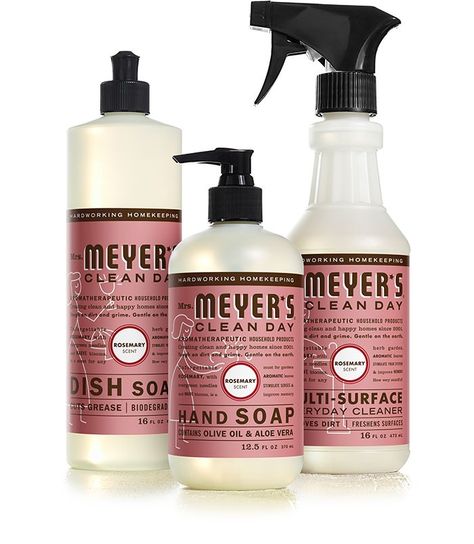 The Mrs. Meyer's Clean Day Rosemary Kitchen Basics Set is an easy way to discover our earth-friendly Rosemary cleaning products. Meyers Cleaning Products, Mrs Meyers, Kitchen Basics, Peppermint Scent, Charming Kitchen, Liquid Dish Soap, Natural Cleaning, Cleaning Day, Liquid Hand Soap