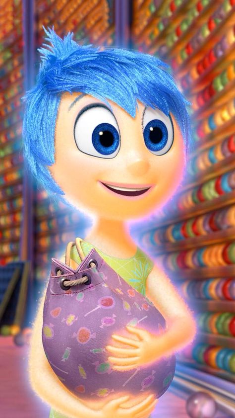 Joy Blue Hair Character, Film Class, Joy Inside Out, Inside Out Emotions, Movie Inside Out, Inside Out Characters, Circus Characters, Pixar Films, Images Disney