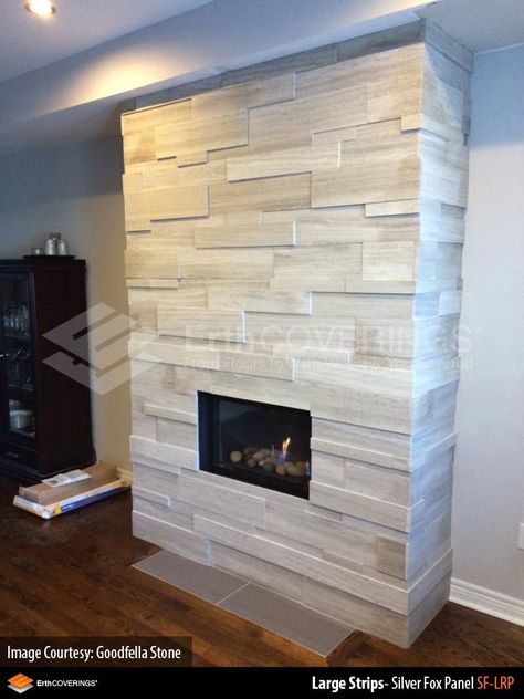 20 ft fireplace - Google Search Chimney Covering Ideas, Fireplace Stone Veneer, Veneer Fireplace, Stone Veneer Fireplace, Interior Wall Sconces, Fireplace Stone, Natural Stone Veneer, Living Room Decor Fireplace, Fireplace Hearth