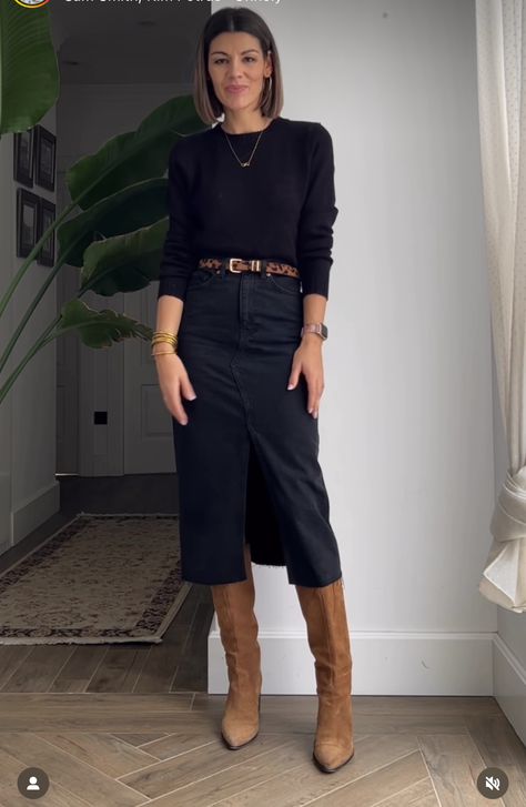 Skirt Outfits Dinner, Black Midi Skirt Outfit Winter, Midi Leather Skirt Outfit, Midi Skirt Outfit Aesthetic, Black Midi Skirt Outfit, Midi Skirt Outfit Winter, Skirt Outfit Winter, Denim Midi Skirt Outfit, Midi Leather Skirt