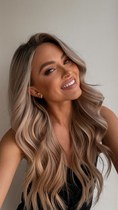 23 Stunning Bronde Balayage Ideas for 2025: Perfect for Brunettes, Blondes, and All Hair Types Blonde Balayage With Depth, Teddy Balayage, Bronde Haircolor Cool Tone, Blonde Hair Natural Brunette, Teddy Bear Blonde Balayage, Teddy Bear Bronde Hair, Teddy Bronde Haircolor, Warm Blonde Hair Balayage, Full Balayage Brunettes