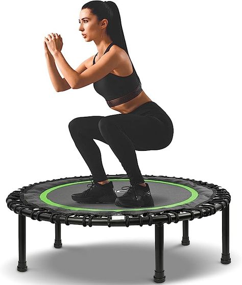 Fitness Jumping Fitness Trampoline, Trampoline Cardio Workout, Trampoline Cardio, Low Impact Exercise, Rebounder Trampoline, Fitness Trampoline, Rebounder Workouts, Trampoline Workout, Mini Trampoline