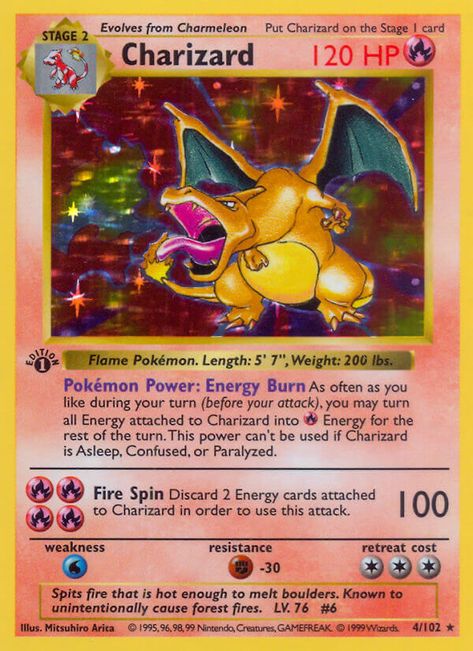 Charizard (Base Set BS 4) — PkmnCards First Edition Pokemon Cards, Charmeleon Pokemon, Pokemon Cards Legendary, Kartu Pokemon, All Pokemon Cards, Real Pokemon, Rare Pokemon Cards, Cool Pokemon Cards, Pokemon Charizard