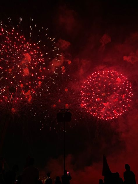 #fireworks #dark #red #strangerthings Red Fireworks Aesthetic, Maroon Red Aesthetic, Rainbow Fireworks, Red Fireworks, Fireworks Aesthetic, Loving Boyfriend, Festival Aesthetic, Dark Feeds, Color Boards