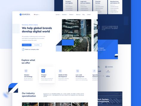 Software development company - Landing page concept by Maciej Balasiński on Dribbble Landing Page Inspiration, Software House, Business Website Design, Website Design Layout, Responsive Web Design, Dashboard Design, Ui Design Inspiration, Web Inspiration, Web Layout Design