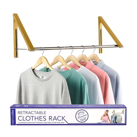 PRICES MAY VARY. Wall Mounted Clothes Rack: Maximize your closet space wherever needed. Our small dryer hanger is compact, durable, and easy to install. Hanger: 11.625” L x 1.25” W x 12.5” H, and 0.75” thick. Rod: 31.5” L x 0.75” Dia. Hardware included. Heavy Duty Construction: The sturdy, stainless steel bar can carry up to 60-Lbs! Easily hang and dry wet clothes while doing laundry. Our drying rack also helps clear up space on your table for folding. Retractable Laundry Hanger: Our racks are s Laundry Room Drying Rack, Wall Mounted Drying Rack, Laundry Hanger, Laundry Room Closet, No Closet Solutions, Dorm Accessories, Folding Walls, Drying Rack Laundry, Laundry Dryer