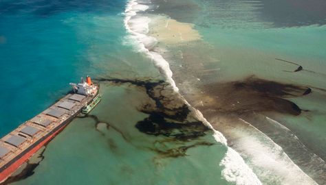 Ship Breaking, Mangrove Forest, Aerial Images, Oil Spill, Indian Ocean, Beach Sand, Aerial View, Mauritius, Marine Life