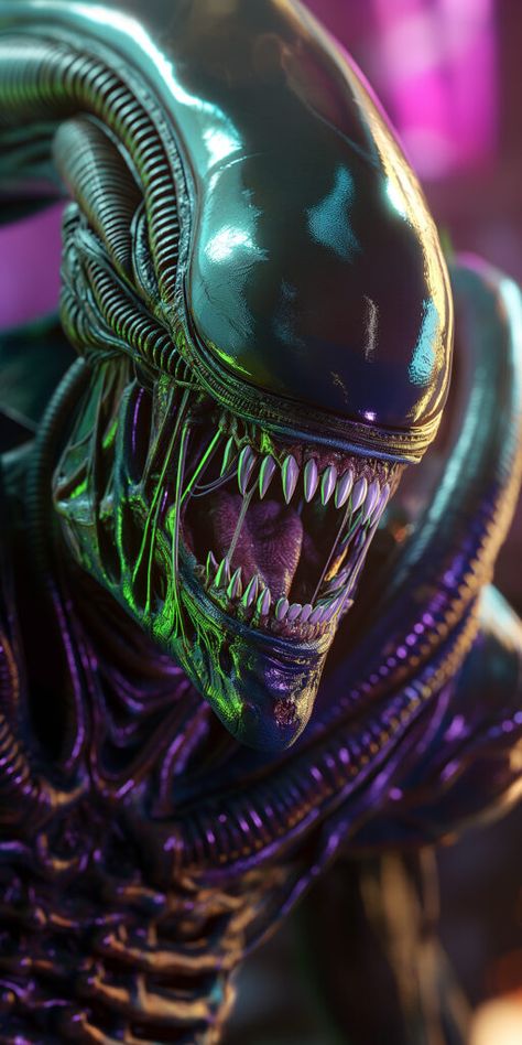 Predator Aesthetic, Giger Tattoo, Xenomorph Tattoo, Alien Tattoos, Helmet Diy, Face Hugger, Alien Franchise, Alien Pictures, Predator Artwork