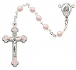 Pink Rosary Aesthetic, Rosary Aesthetic, The Mysteries Of The Rosary, Pink Rosary, Mysteries Of The Rosary, Rentry Resources, The Virgin Mary, Enamel Beads, The Rosary