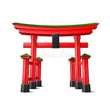 Vector Japanese Torii Gate Wooden Red Entrance Stock Vector - Illustration of shape, hiroshima: 141842874 Shintoism Symbols, Japanese Torii Gate, Architecture Vector, Japanese Torii, Torii Gate, Japan Garden, Religious Architecture, Hiroshima, Adobe Illustrator