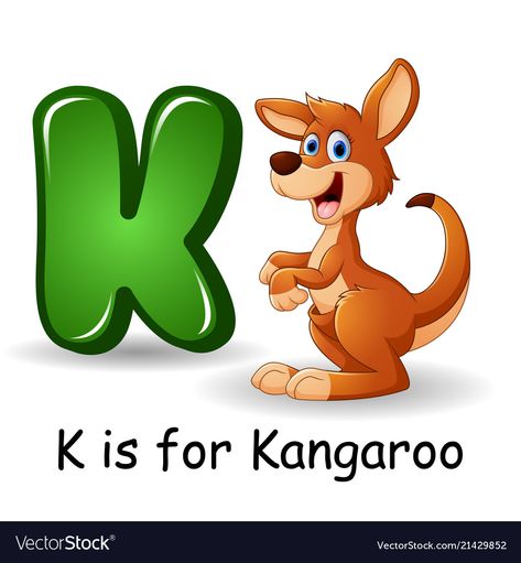 Animals alphabet k is for kangaroo Royalty Free Vector Image K Is For Kangaroo, Illustration Of Animals, Animals Alphabet, Animal Alphabet, Pluto The Dog, Free Vector Images, Lettering Alphabet, Png Images, Kangaroo