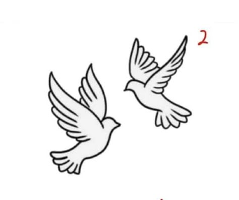 Pigeon Feather Tattoo, Dove Tattoo Wrist, Dove Tattoo On Neck, Simple Dove Tattoo Design, Dove Stencil, Flying Birds Tattoo Design, Small Tattoo Stencil, 2 Doves Tattoo, Dove Tattoo Stencil