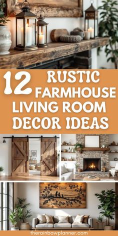 Living Room Farmhouse Colors, Country Living Room Ideas Rustic, Farm Style Living Room Decor, Living Room Farmhouse Decor Ideas, Living Room Inspiration Farmhouse Rustic, Interior Design Farmhouse Rustic, Farmhouse Living Room With Deer Mounts, Earthy Rustic Decor, Living Room Decor Rustic Farmhouse Style