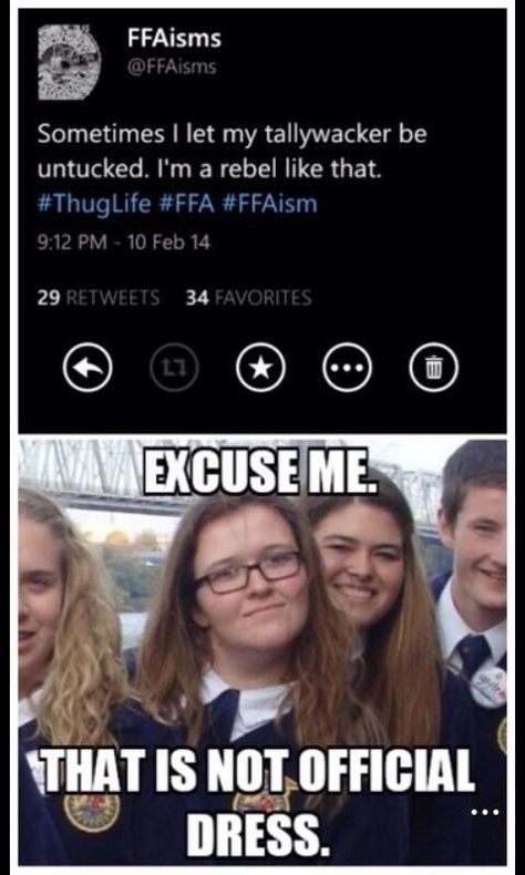 OMG I know her!!! Way to go Indiana FFA members makin it to the big league of FFA meme Ffa Chapter Meeting Ideas, Ffa Memes, Ffa Official Dress, Ag Classroom, Teach Ag, Official Dress, Ag Education, Ag Teacher, Official Dresses