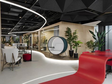 Office Fit Out for Facepunch Studios | Oktra Case Study Vr Room, Personal Workspace, Barbershop Design, Office Pods, Office Fit Out, Corporate Interiors, Office Reception, Workplace Design, Soft Seating