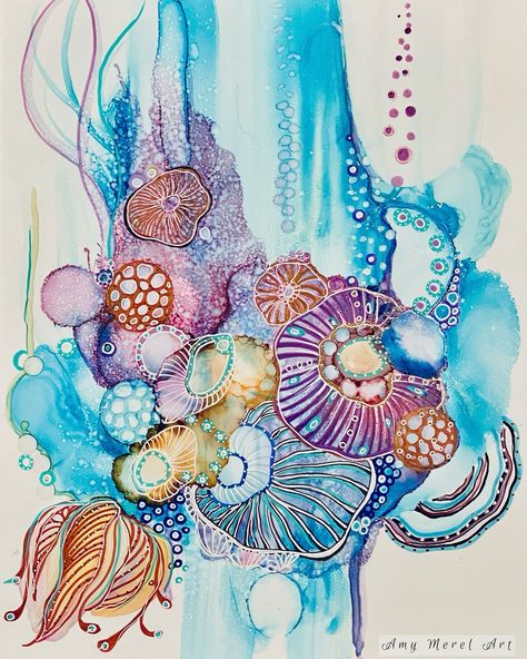 “Wonderland”, a throwback to one of my first alcohol ink paintings from a few years ago. 🩵 This underwater scene showcases an abstract coral reef where rich blues and purples blend seamlessly with intricate details, capturing the ethereal beauty of the sea. Each stroke in this piece brings the hidden magic of the ocean to life, inviting you to explore a world of colorful corals and flowing forms. 🐚✨ #AlcoholInkArt #UnderwaterArt #Coralreefart #AbstractArt #OceanInspired #ColorfulCreations #... Coral Reef Art, Inspiration Pics, Underwater Scene, Underwater Art, Ink Paintings, Artistic Pictures, Colour Inspiration, Alcohol Ink Painting, Alcohol Ink Art