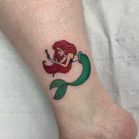 Snow White Tattoos, Ariel Tattoo, Little Mermaid Tattoo, Belle Tattoo, Matching Tats, Mermaid Tattoo, Mermaid Tattoos, Hair Tattoos, Disney Ariel