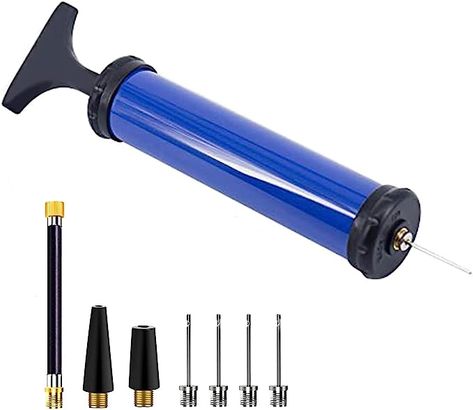 Amazon.com : TONUNI Portable Air Pump,Ball Pump Inflator Kit with Needle,Nozzle, Extension Hose for Soccer Basketball Football Volleyball Water Polo Rugby Exercise Sports Ball Balloon Swim Inflatables(Blue) : Sports & Outdoors Basketball Signs, Portable Air Pump, Ball Pump, Gym Ball, Inflatable Toy, Swim Ring, Balloon Pump, Pool Floats, Sports Balls