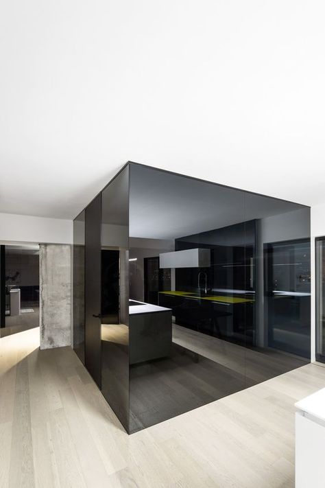 Habitat 67, Minimalist Apartment, Apartment Renovation, Open Kitchen, Office Interior Design, Glass Doors, Modern Office, Residential Architecture, Apartment Design