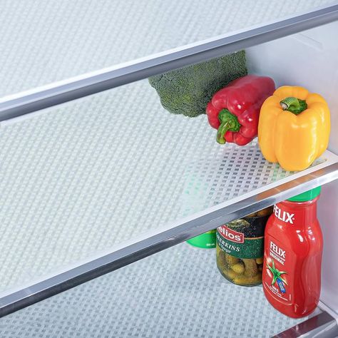 Amazon.com - Bloss Refrigerator Liners for Shelves/Refrigerator Shelf Liners/Washable Fridge Liners/Roll Pack Refrigerator Shelf Liners(Grid,18"X78") Fridge Liners, Wire Shelf Liner, Non Adhesive Shelf Liner, Fridge Sizes, Refrigerator Liners, Fridge Drawers, Storing Fruit, Fridge Shelves, Clean Fridge