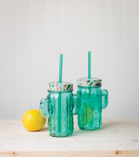 Drinking Jars, Reusable Straws, Drinkware Sets, Glass Mason Jars, Saguaro Cactus, Well Decor, Cactus Print, Reusable Straw, Mason Jar Mug