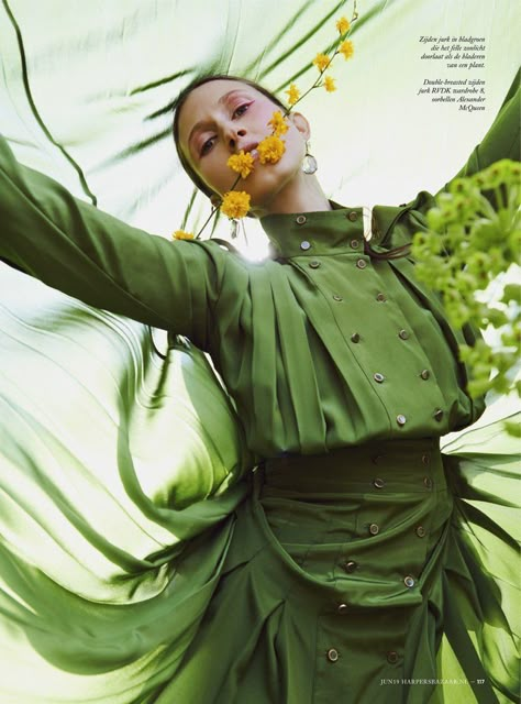 Anna Cleveland Is Nature Goddess, Lensed By Patrovsky + Ramone For Harper's Bazaar Netherlands June 2019 — Anne of Carversville Anna Cleveland, Nature Editorial, Fashion Editorial Layout, White Scrunchie, Nature Goddess, Fashion Photography Inspiration, Harper’s Bazaar, Foto Art, Fashion Photography Editorial