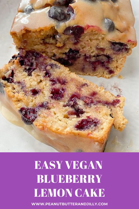 Vegan Lemon Blueberry Cake, Vegan Blueberry Cake, Blueberry Lemon Cake Recipe, Lemon Blueberry Cake, Baking Cookbooks, Blueberry Lemon Cake, Lemon Cake Recipe, Vegan Cake Recipes, Vegan Blueberry