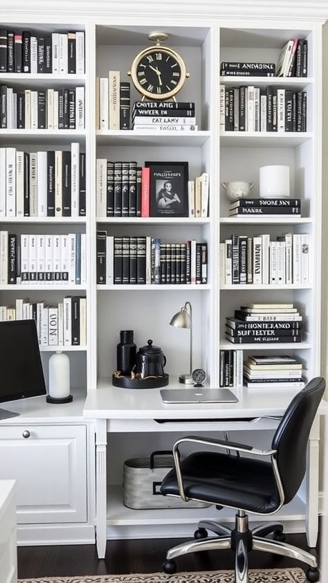 Elevate your space with these bookshelf styling ideas! Whether it’s a home library, living room, or office, transform bookshelves into a blend of function and decor. Layer books with accents like vases, plants, or framed art for an aesthetic boost. Play with heights and textures to achieve a cohesive look. From modern bookcases to cozy setups, find inspiration to create a stylish and inviting display. Home Library Living Room, Bookshelf Styling Ideas, Modern Bookcases, Library Living Room, Modern Bookcase, Bookshelf Styling, Home Library, Styling Ideas, Bookshelves