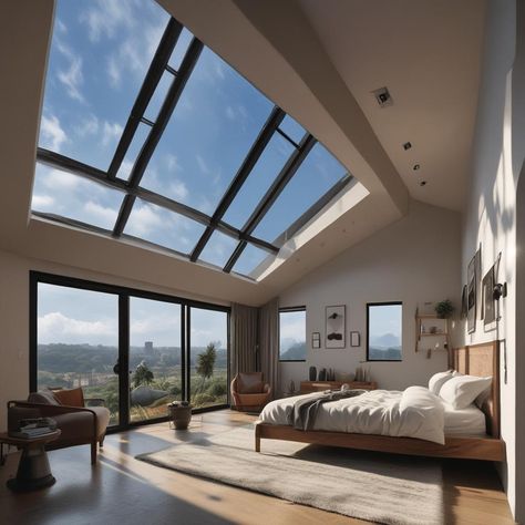 🛏️✨ Dream bedroom with an epic sky view! 🌌 Huge skylight and glass doors bring nature right to your bed. Perfect blend of cozy and modern vibes! ☁️🌿 #BedroomGoals #SkyView #CozyModern
#odastudioAI #odaAIstudio #odastudio
#bedroomdecor #bedroom #bedroomideas #bedroominspiration #bedroomdesign #modernbedroom #cozybedroom #dreambedroom #bedroomstyle #bedroomgoals Huge Skylight, Skylight Glass, Glass Ceilings, Master Bed, Sky View, Bedroom Goals, Master Bedding, Glass Ceiling, Modern Vibe