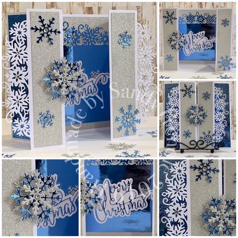 Dies from the Crafters Companion Sara Signature Winter Wonderland Collection. Diy Christmas Cards Easy, Crafters Companion Christmas Cards, Winter Wonderland Card, Chloes Creative Cards, April Crafts, Winter Paper, Crafters Companion Cards, Winter Sparkle, Snowflake Cards