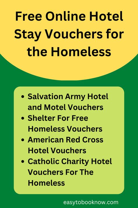 Hotel Stay Voucher for Homeless Homeless Help, American Red Cross, Hotel Motel, Hotel Stay, Cheap Hotels, Free Hotel, Stay The Night, Leather Dresses, Hotel