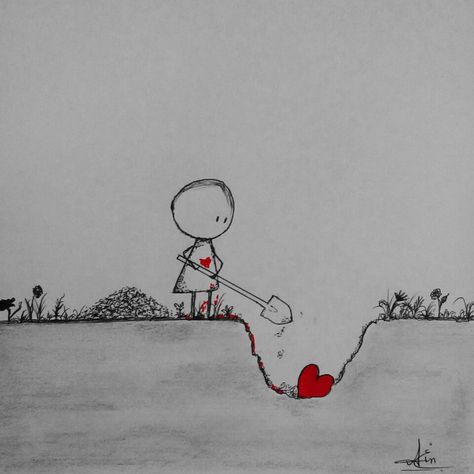 #art #sketch #ainghainart #brokenheart #heart #sad Drawing About Losing Someone, Drawing Missing Someone, Angry Drawing Feelings Easy, Drawings Of Heart Break, Helping Someone Up Drawing, Heart Break Drawing Base, Heartbreak Aesthetique Sketch, Backstabber Drawing, Drawing About Heart Break