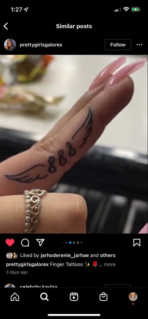 Finger Tattoo Symbols, Finger Tattoo Placement, Feminine Finger Tattoos, Tattoo Ideas Finger, Side Finger Tattoos, Finger Tattoo Ideas, Tattoos Finger, Small Finger Tattoos, Number Tattoos