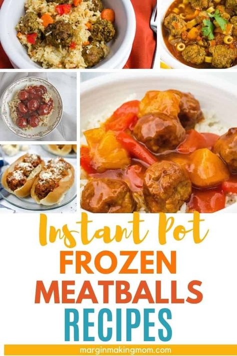 When you need a quick and easy dinner, these Instant Pot frozen meatballs recipes are just the ticket! Transform a convenience meal into a homemade comfort food in minutes! Meatballs And Rice Instant Pot, Ninja Foodi Meatballs, Meatballs And Gravy Instant Pot, Instapot Spaghetti And Meatballs Frozen, Recipes Frozen Meatballs, Instant Pot Frozen Meatballs, Meatball Dinner Ideas, Gravy Meatballs, Italian Meatball Soup Recipe