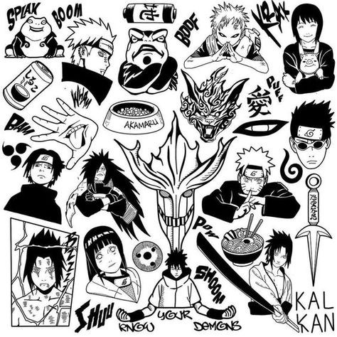 Tattoo Catalog, Naruto Tattoo, Flash Tattoo Designs, Doodle Tattoo, Tattoo Design Book, Cartoon Tattoos, Custom Tattoo Design, 5 Anime, Tattoo Flash Art