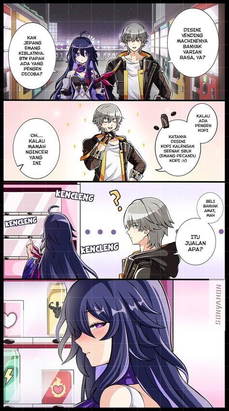 Acheron Honkai Star Rail, Honkai Star Rail Comic, Honkai Star Rail Trailblazer, Anime Knight, Godzilla Comics, Honkai Starrail, Cute Couple Comics, Couples Comics, Fan Comic