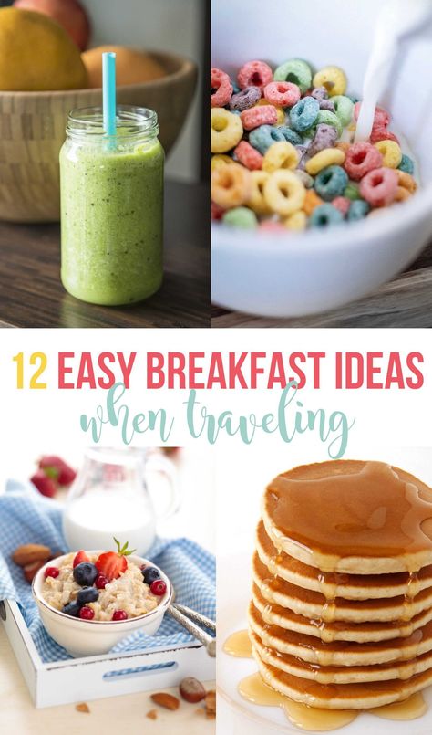 Save money and take advantage of basic hotel amenities with these 12 easy breakfast ideas when traveling! Family-friendly breakfast ideas that are perfect for road trips. Hotel Room Breakfast Ideas, Hotel Breakfast Ideas, Jimmy Dean Breakfast Sandwiches, Group Breakfast, Breakfast Hack, Family Friendly Breakfast, Great Breakfast Ideas, Cake Branding, Milk Smoothie