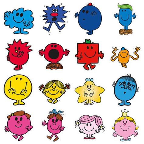 Little Miss & Mr Men Printable Sheet #2 Mr Men Tattoo, Mr Men Little Miss Characters, Mr Men Characters, Mr Men Party, Little Miss Characters, Mr Men Little Miss, Best Buddies, Monsieur Madame, Mr Men