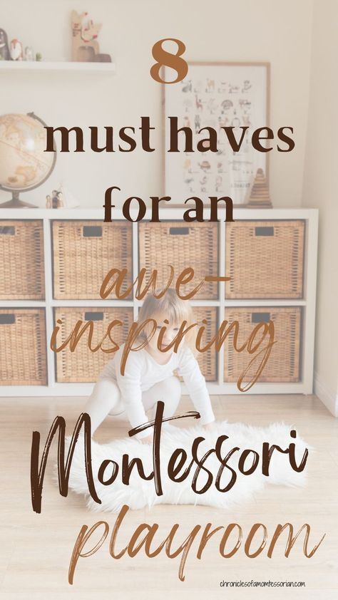 8 must haves for an awe-inspiring Montessori playroom #montessori #montessorihome Target Playroom Ideas, Infant Toy Storage, Girls Montessori Bedroom, Ikea Montessori Bedroom, Toddler Play Rooms, Simple Montessori Playroom, Infant Playroom Ideas, Montessori Bedroom Boy, Montessori Bedroom Toddler