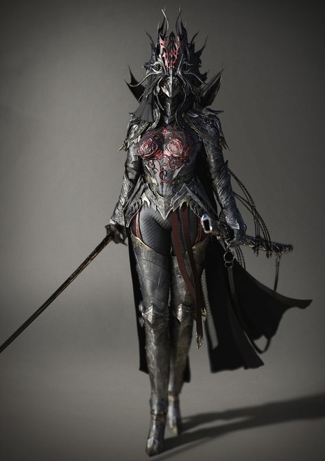 ArtStation - Valkyrie, Kojiro Yahata Female Armor Design, Dm Board, Fantasy Fits, Female Armor, Fantasy Portraits, Female Knight, 다크 판타지, Oc Inspiration, Fantasy Costumes