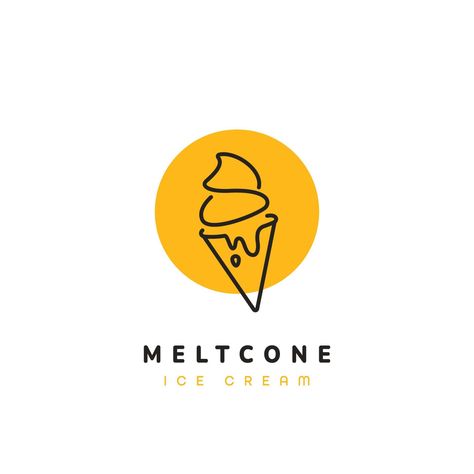 Ice Cream Shop Logo, Ice Cream Shop Names, Logo Ice Cream, Cafe Branding Design, Organic Ice Cream, Cone Ice Cream, Ice Cream Logo, Ice Cream Place, Ice Cream Business